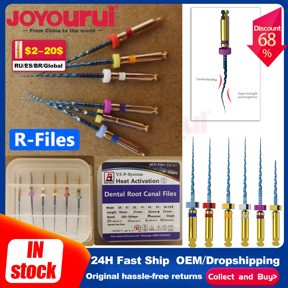 Dental Heat Activated 04 06 Blue Files Endo Files Engine Use Rotary Files SX-F3 F4 F5 For Root Canal Treatment 25/31mm
Dental Heat Activated 04 06 Blue Files Endo Files Engine Use Rotary Files SX-F3 F4 F5 For Root Canal Treatment 25/31mm