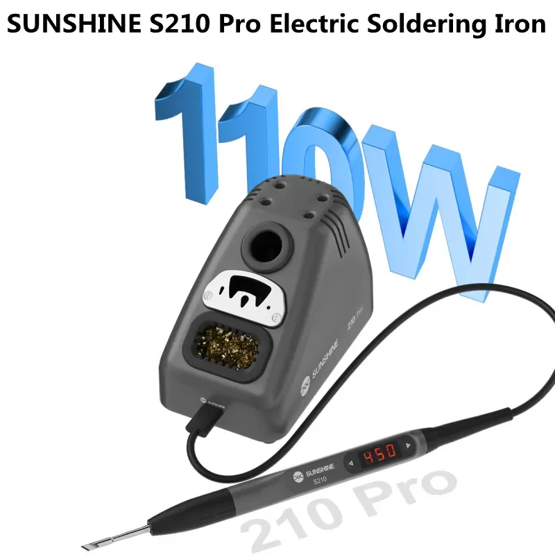 Электрический паяльник SUNSHINE S210 Pro со светодиодным дисплеем, паяльное жало серии C210, сварочная станция с быстрым нагревом
Электрический паяльник SUNSHINE S210 Pro со светодиодным дисплеем, паяльное жало серии C210, сварочная станция с быстрым нагревом