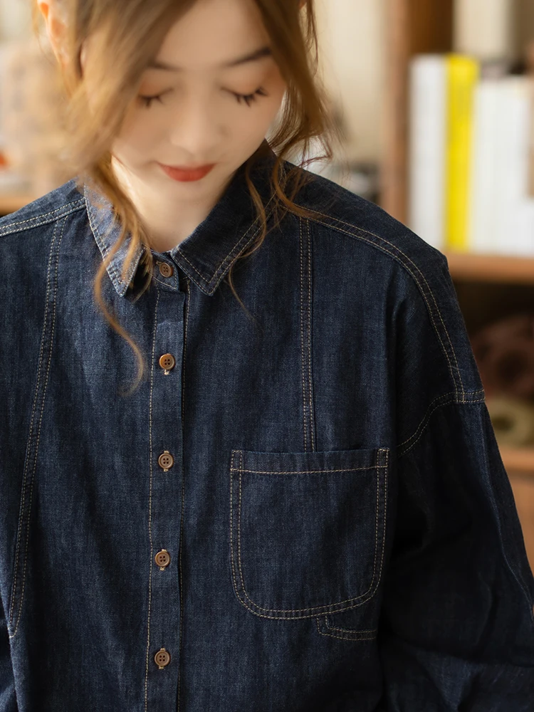 Cotton Denim Oversized Casual Sle Women's irt Jaet Spring 2026 Layering Friendly Comfortable Breathable Long Sve
Cotton Denim Oversized Casual Sle Women's irt Jaet Spring 2026 Layering Friendly Comfortable Breathable Long Sve
