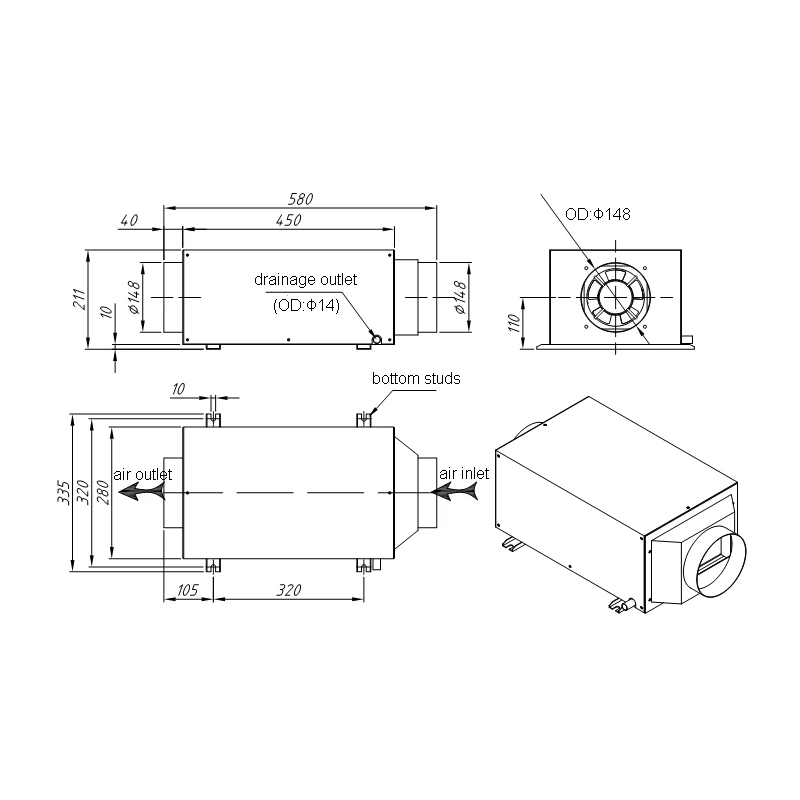 Production Warehouse Duct Industrial Ceiling Dehumidifier Greenhouse Dehumidifier
Production Warehouse Duct Industrial Ceiling Dehumidifier Greenhouse Dehumidifier