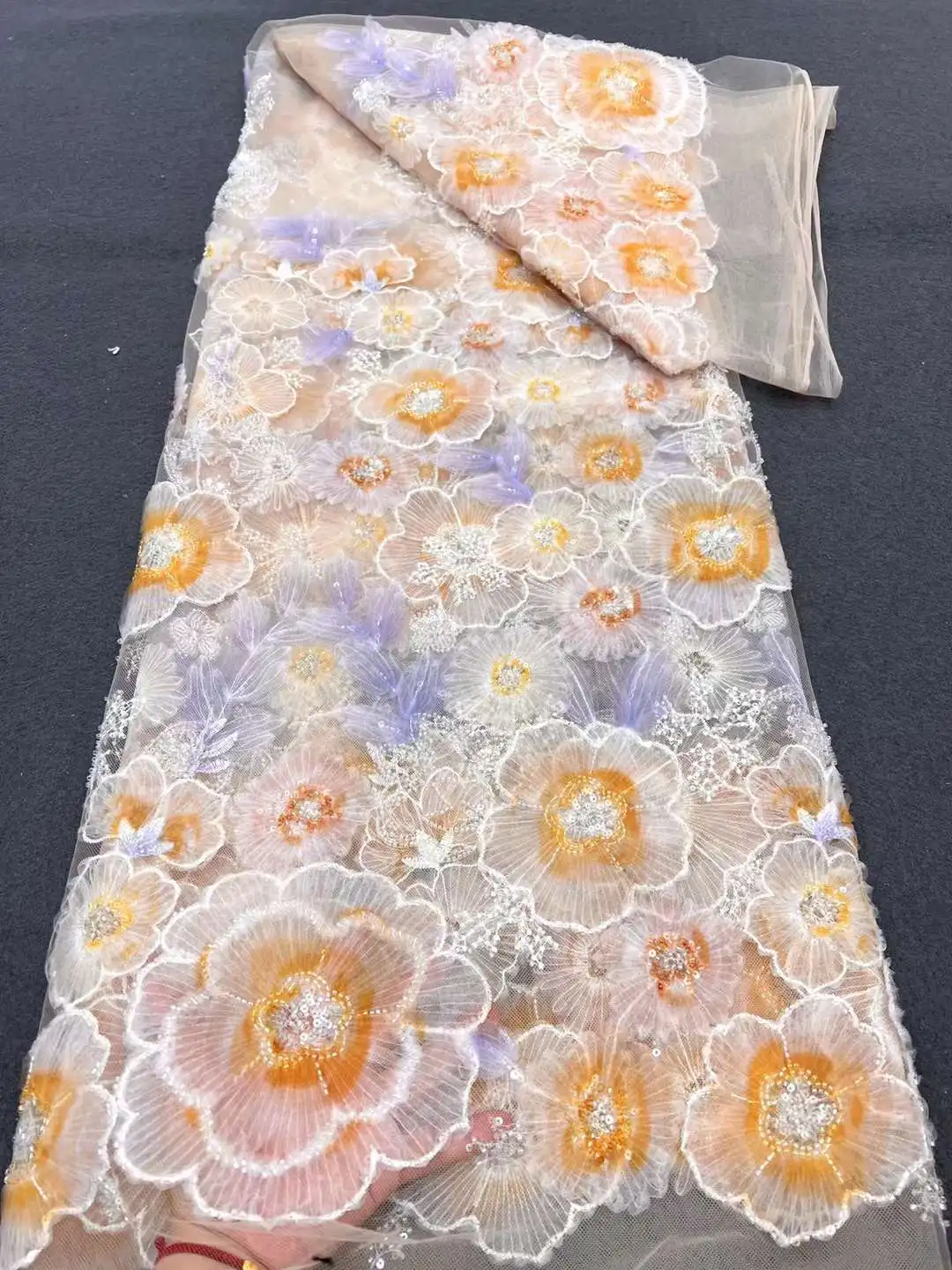 New Design Popular 3D Flower High End Luxury Beads Net Lace French Sequins Tulle Lace Nigerian Fabric for Evening Dress
New Design Popular 3D Flower High End Luxury Beads Net Lace French Sequins Tulle Lace Nigerian Fabric for Evening Dress