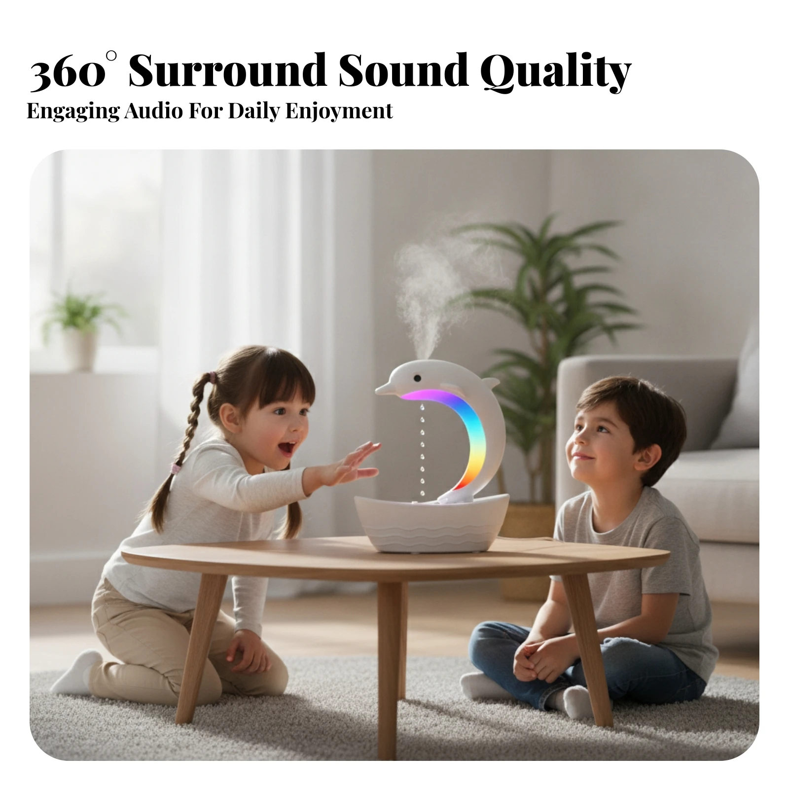 Dolphin Humidifier Visible Mist Rainbow Light Humidifier
Dolphin Humidifier Visible Mist Rainbow Light Humidifier
