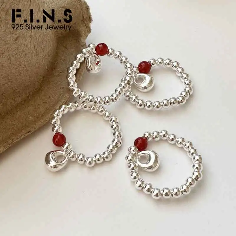 F.I.N.S Original S925 Sterling Silver Red Agate Geometric Pendant Ring Chinese Style Simple Beads Adjustable Finger Fine Jewelry
F.I.N.S Original S925 Sterling Silver Red Agate Geometric Pendant Ring Chinese Style Simple Beads Adjustable Finger Fine Jewelry