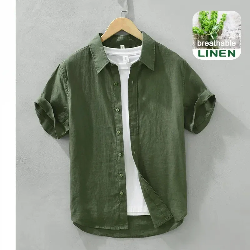 Summer New 100% Linen Casual Shirt for Men Clothing Thin Breathable Streetwear DN2752
Summer New 100% Linen Casual Shirt for Men Clothing Thin Breathable Streetwear DN2752