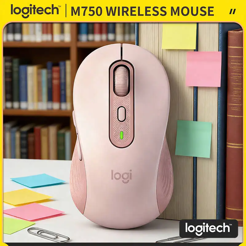 M750 Signature Mouse - Custom Side Buttons, SmartWheel, Quiet Clicks, Recycled Plastic, Home Office Pick
M750 Signature Mouse - Custom Side Buttons, SmartWheel, Quiet Clicks, Recycled Plastic, Home Office Pick