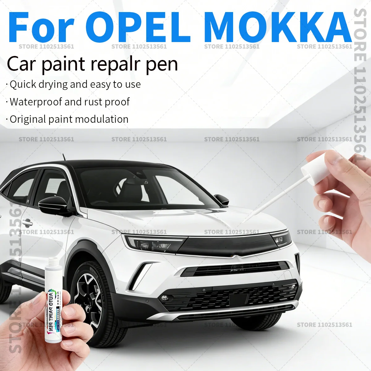 Ручка-корректор для ремонта лакокрасочного покрытия автомобиля OPEL MOKKA 2012-2025: аксессуары для устранения царапин, цвета: арктический белый, карбоновый черный, красный, зеленый, синий, серый
Ручка-корректор для ремонта лакокрасочного покрытия автомобиля OPEL MOKKA 2012-2025: аксессуары для устранения царапин, цвета: арктический белый, карбоновый черный, красный, зеленый, синий, серый