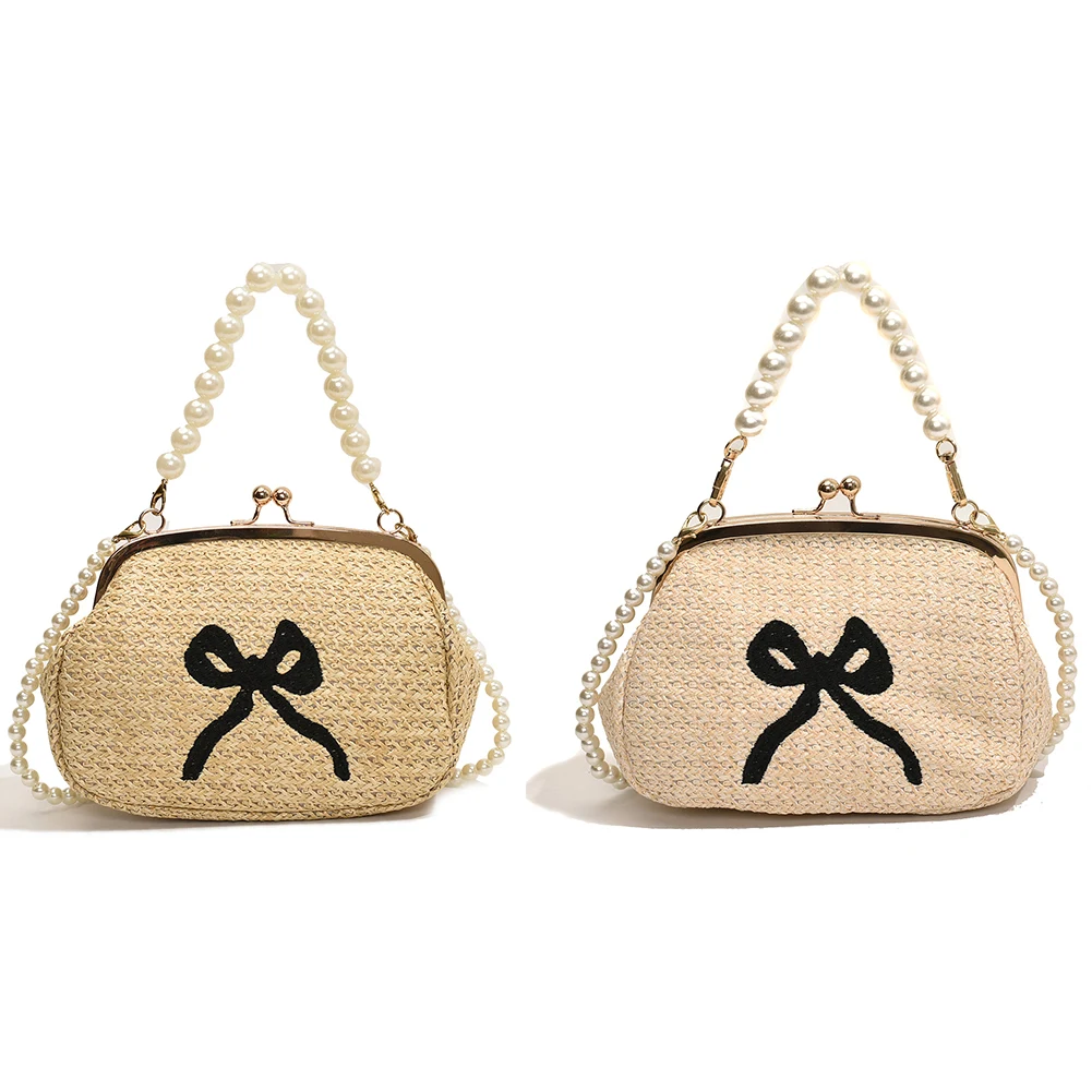 Cute Bow Fashion Handbag with Pearl Chain Strap Vacation Bag Kiss Lock Clutch Purse Crossbody Bag for Women
Cute Bow Fashion Handbag with Pearl Chain Strap Vacation Bag Kiss Lock Clutch Purse Crossbody Bag for Women