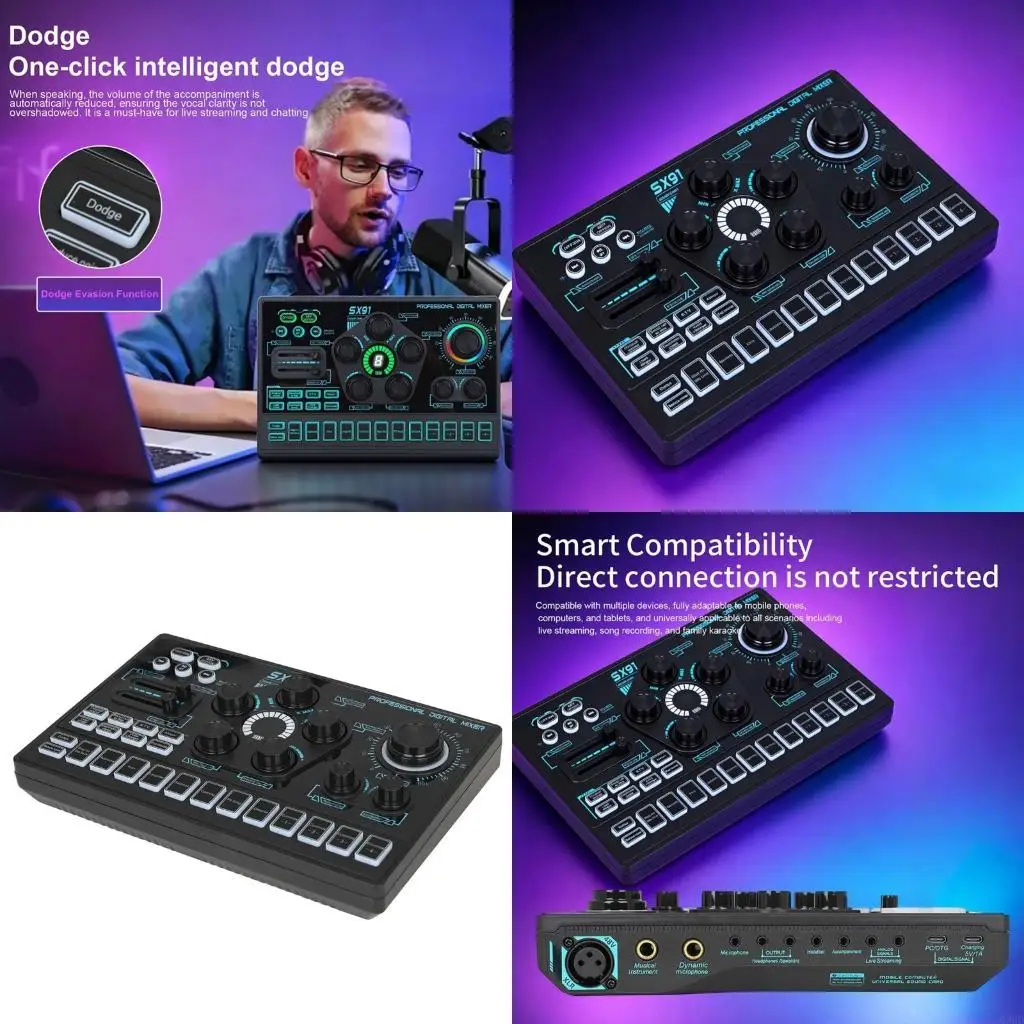 Metal Frame USB Sound Mixer Professional Sound Mixing Console Amplifier For Studio Recording And Online Streaming 69HD
Metal Frame USB Sound Mixer Professional Sound Mixing Console Amplifier For Studio Recording And Online Streaming 69HD