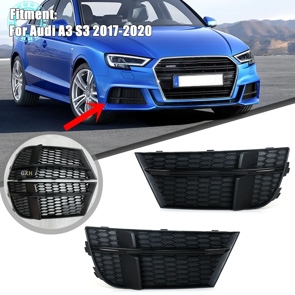 2x Car Front Bumper Fog Light Lamp Grille Cover Honeycomb Mesh Style For Audi A3 S Line S3 2017 2018 2019 2020 Car Accessories
2x Car Front Bumper Fog Light Lamp Grille Cover Honeycomb Mesh Style For Audi A3 S Line S3 2017 2018 2019 2020 Car Accessories