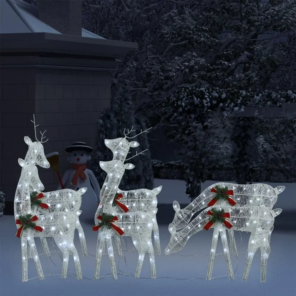 Christmas Reindeers 6 pcs White Cold White Mesh,Christmas Window Decorations Fairy Lights Star String Lights Suitable
Christmas Reindeers 6 pcs White Cold White Mesh,Christmas Window Decorations Fairy Lights Star String Lights Suitable