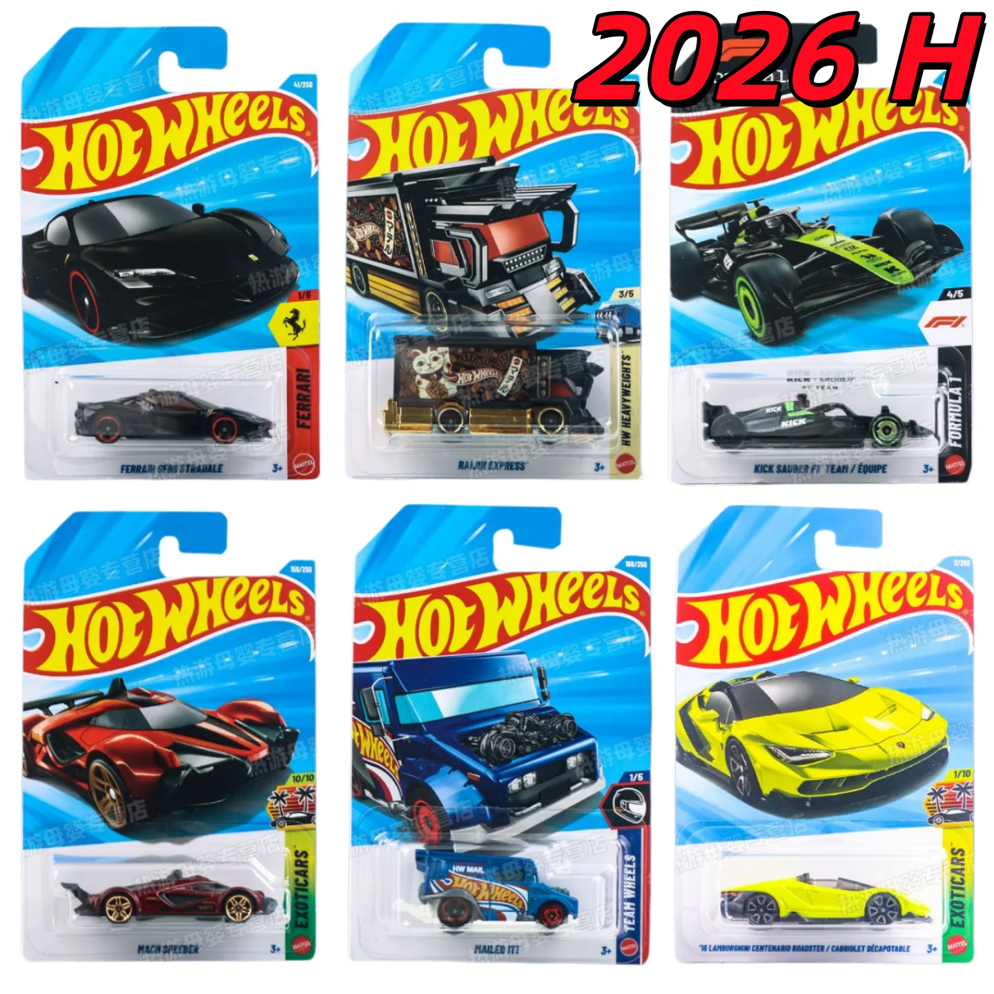 Hot Wheels 2026 Basic Cars H&G Case 1:64 Die‑cast Car Model Ferrari Porsche Sauber F1 Mach Speed Car Model Collectible Toy Gift
Hot Wheels 2026 Basic Cars H&G Case 1:64 Die‑cast Car Model Ferrari Porsche Sauber F1 Mach Speed Car Model Collectible Toy Gift