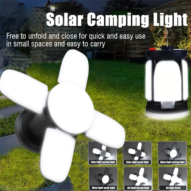 High Power Solar LED Camping Lantern Rechargeable Camping Lamp with Foldable light,Portable Tent Light for Outdoor Emergency
High Power Solar LED Camping Lantern Rechargeable Camping Lamp with Foldable light,Portable Tent Light for Outdoor Emergency