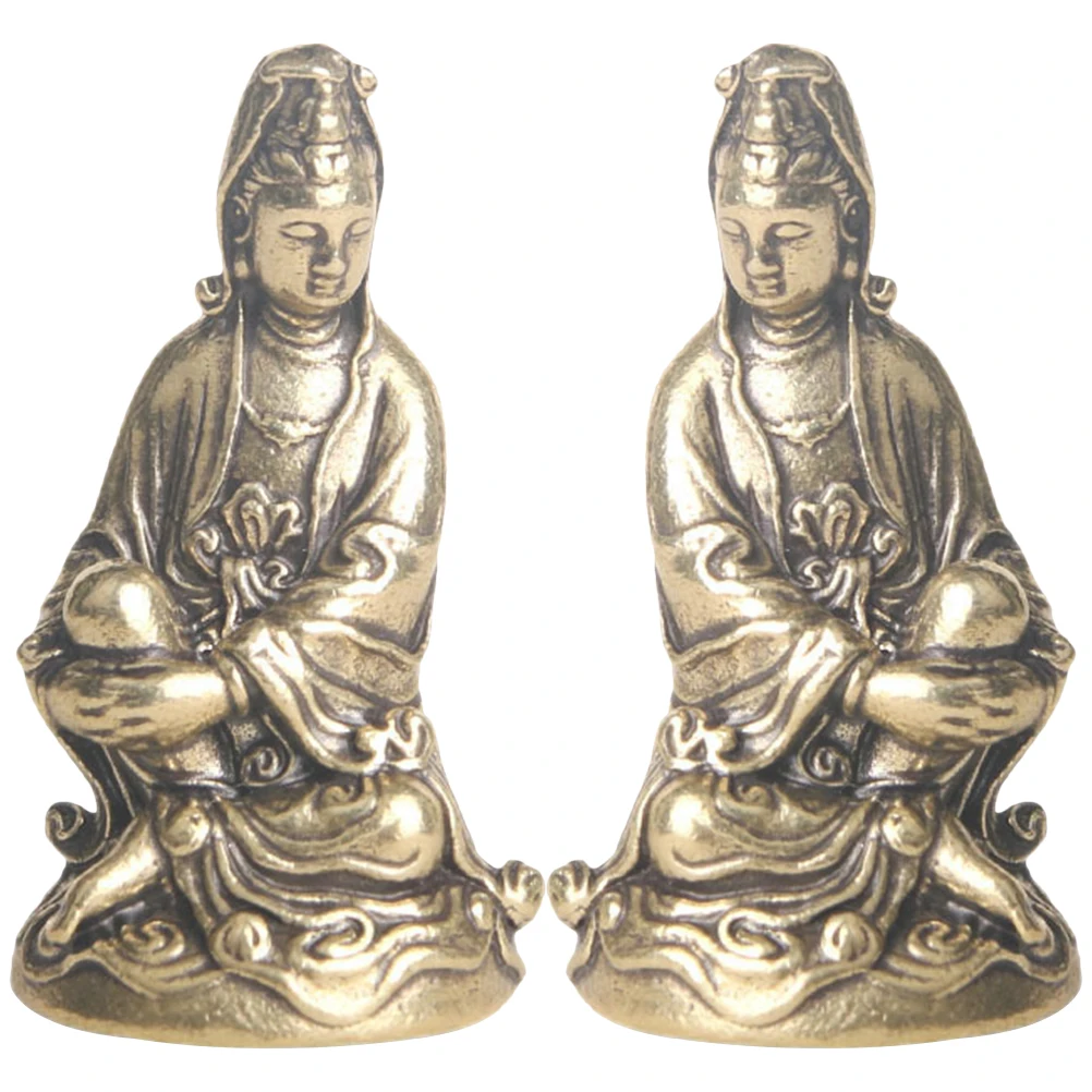 2 Pcs Guanyin Statue Ornaments Garden Figurine Decorative Decorate Avalokiteshvara Brass Vintage Home
2 Pcs Guanyin Statue Ornaments Garden Figurine Decorative Decorate Avalokiteshvara Brass Vintage Home