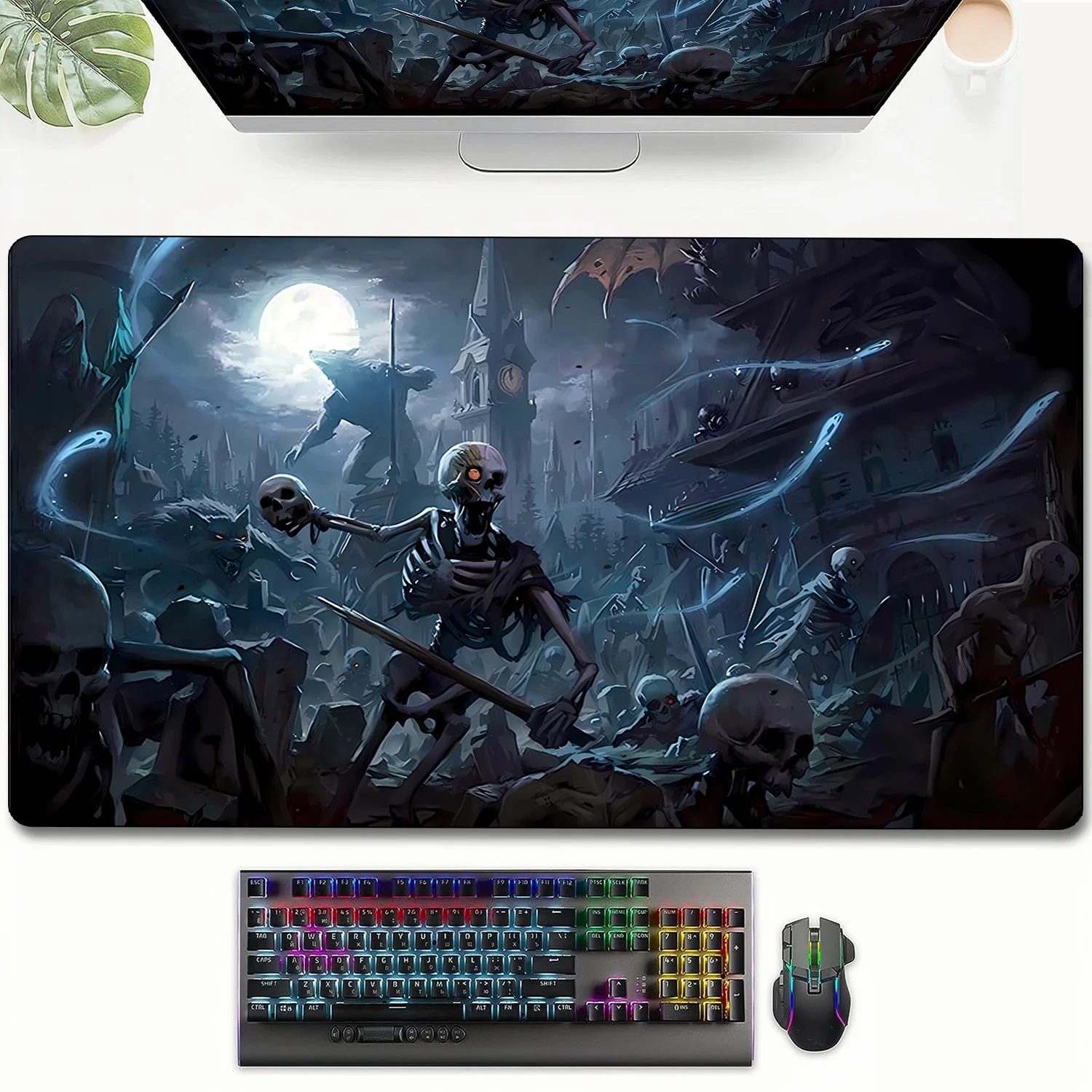 Игровой коврик для мыши «Скелет и кости», игровые аксессуары, прошитые края, зеленый растительный узор, подходит для офиса и дома
Игровой коврик для мыши «Скелет и кости», игровые аксессуары, прошитые края, зеленый растительный узор, подходит для офиса и дома