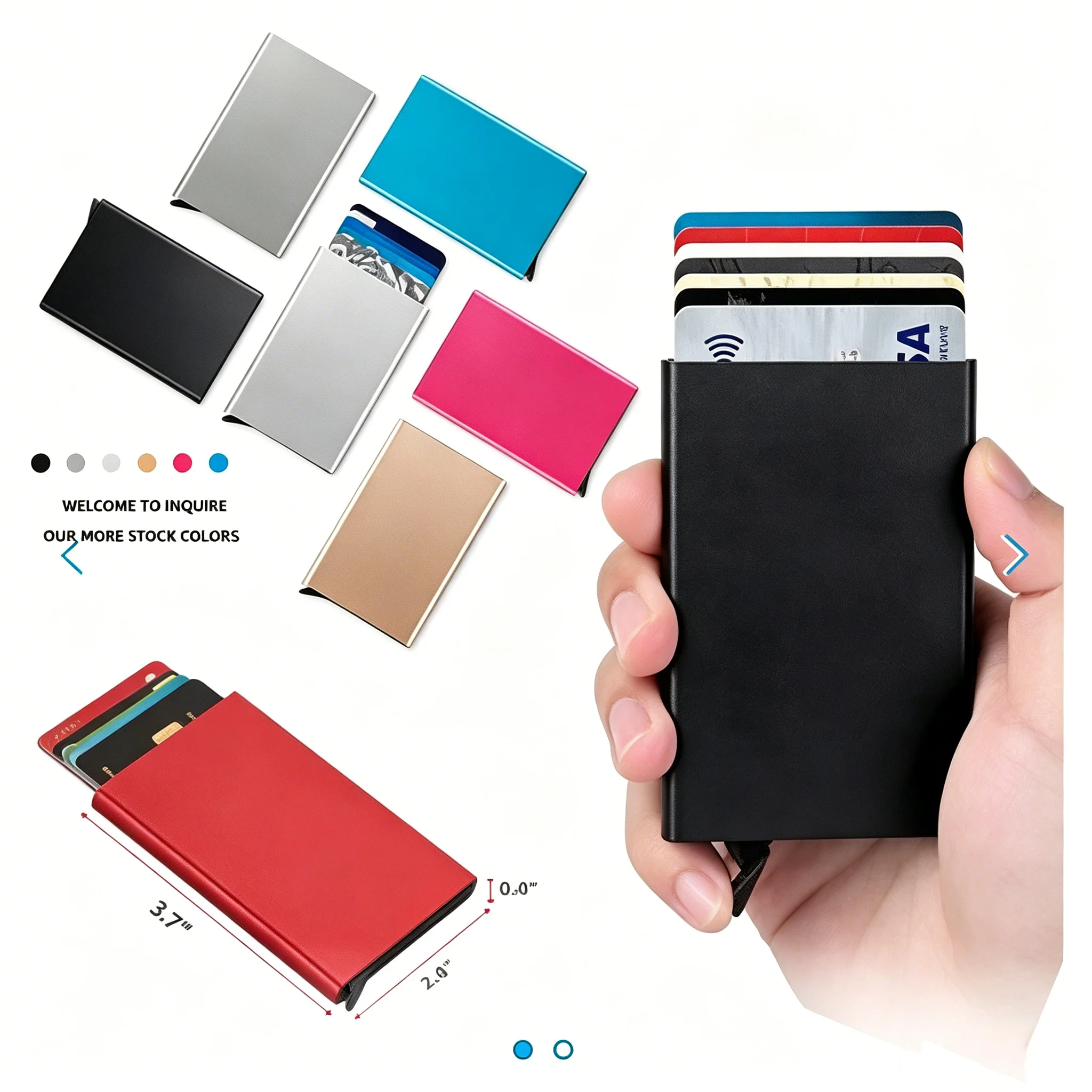 Pop Up Luxury Credit Card Holder Slim Thin Metal Bank Cardholder Case Anti Rfid Smart Minimalist Wallet Card Holders for Men
Pop Up Luxury Credit Card Holder Slim Thin Metal Bank Cardholder Case Anti Rfid Smart Minimalist Wallet Card Holders for Men
