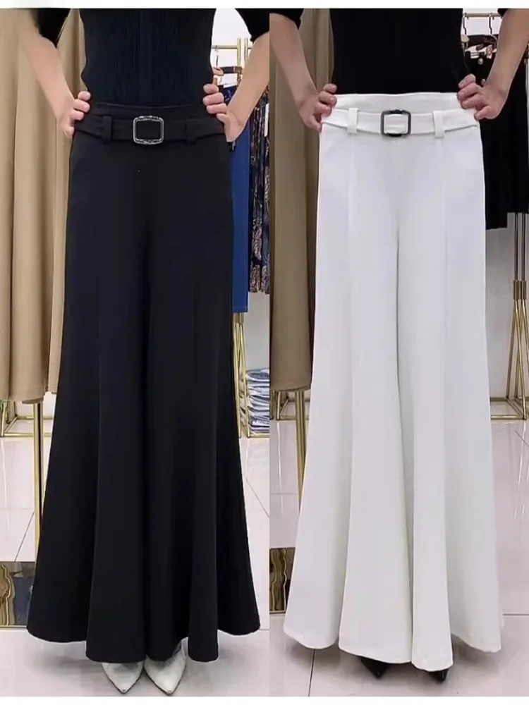 High Waist Wide Leg Pants Women's Summer Thin Loose Drapey Long Skirt Pants Middle-Aged Mothers Big Foot Flared Pants
High Waist Wide Leg Pants Women's Summer Thin Loose Drapey Long Skirt Pants Middle-Aged Mothers Big Foot Flared Pants