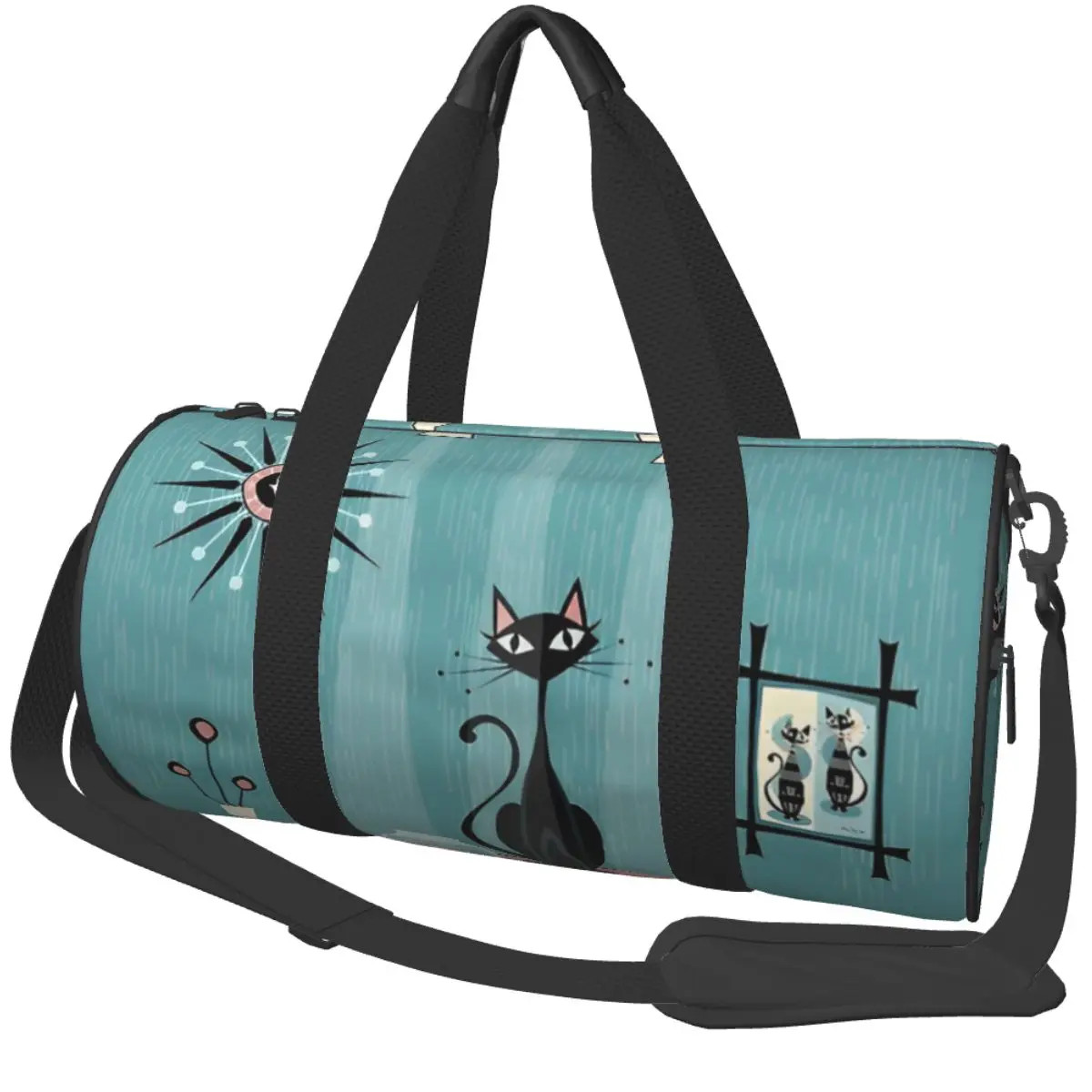 Спортивные сумки Mid Century Black Cats в стиле ретро, абстрактная дорожная тренировочная спортивная сумка с обувью, милые сумки, мужская дизайнерская оксфордская сумка для фитнеса
Спортивные сумки Mid Century Black Cats в стиле ретро, абстрактная дорожная тренировочная спортивная сумка с обувью, милые сумки, мужская дизайнерская оксфордская сумка для фитнеса