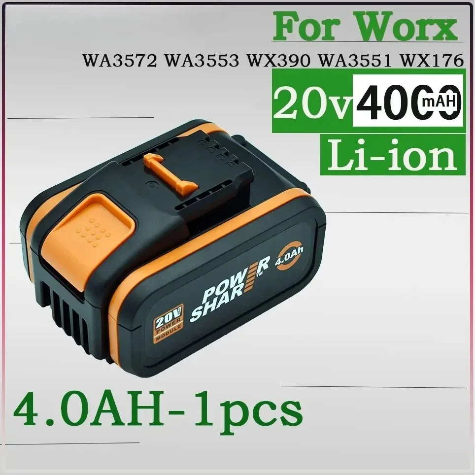 For Worx 20V 6.0Ah Lithium battery Rechargeable WA3551 WA3553 WA3553.1 WA3570 for All WORX Electric and Garden Tools
For Worx 20V 6.0Ah Lithium battery Rechargeable WA3551 WA3553 WA3553.1 WA3570 for All WORX Electric and Garden Tools