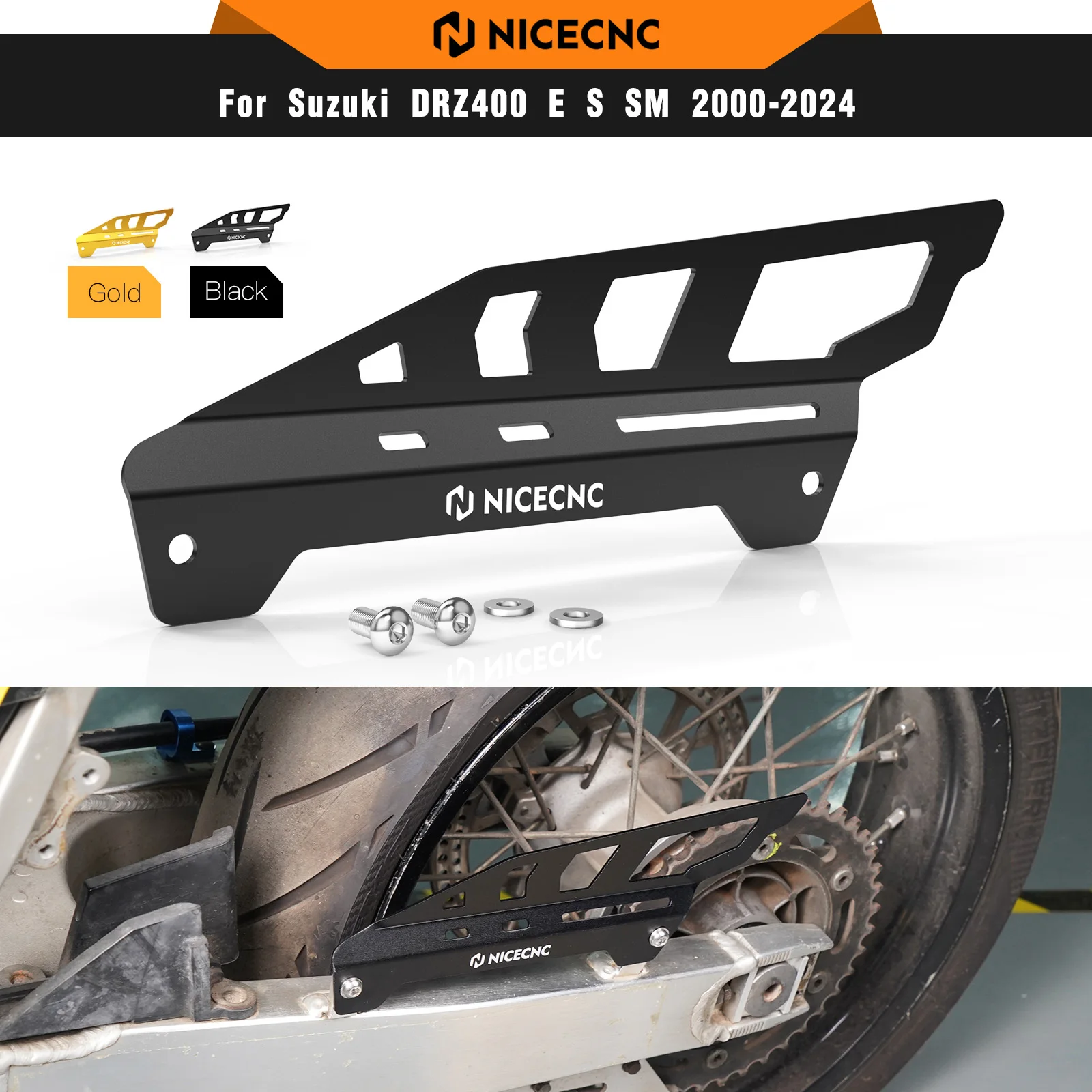 NICECNC For Suzuki DRZ400S 2000-2024 DRZ400SM 2005-2024 GSXR600 SV1000 SV1000S TL1000R TL1000S Motorcycle Rear Chain Guard
NICECNC For Suzuki DRZ400S 2000-2024 DRZ400SM 2005-2024 GSXR600 SV1000 SV1000S TL1000R TL1000S Motorcycle Rear Chain Guard