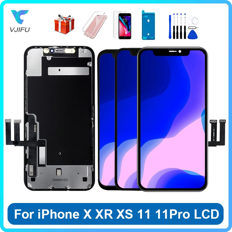 Оригинальный ЖК-дисплей для iPhone X, XR, XS, 11 Pro Max, экран OLED TFT, сменный 3D сенсорный дигитайзер в сборе с инструментом, 100% протестирован
Оригинальный ЖК-дисплей для iPhone X, XR, XS, 11 Pro Max, экран OLED TFT, сменный 3D сенсорный дигитайзер в сборе с инструментом, 100% протестирован