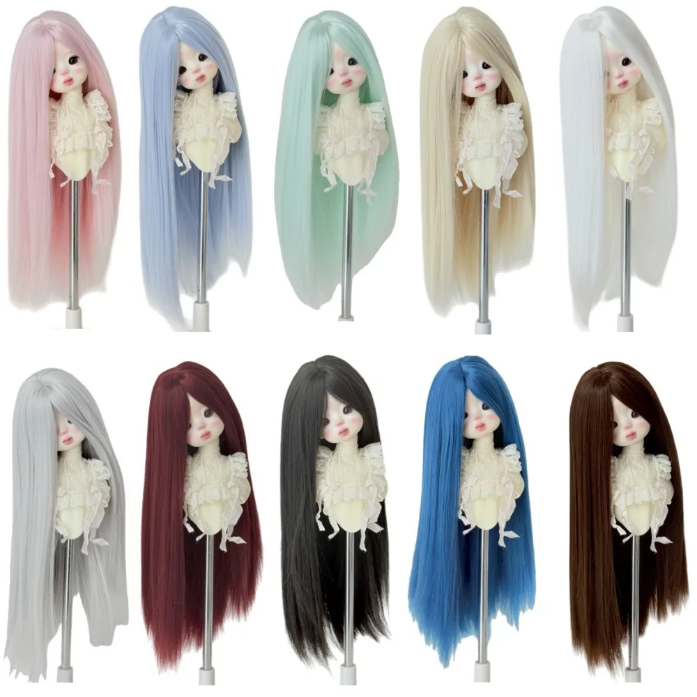 BJD Doll Wig Long High Temperature Fiber Straight Hair with Bangs Soft Silk Hair for 1/3 1/4 1/6 Bjd Dolls DIY Doll Accessories
BJD Doll Wig Long High Temperature Fiber Straight Hair with Bangs Soft Silk Hair for 1/3 1/4 1/6 Bjd Dolls DIY Doll Accessories