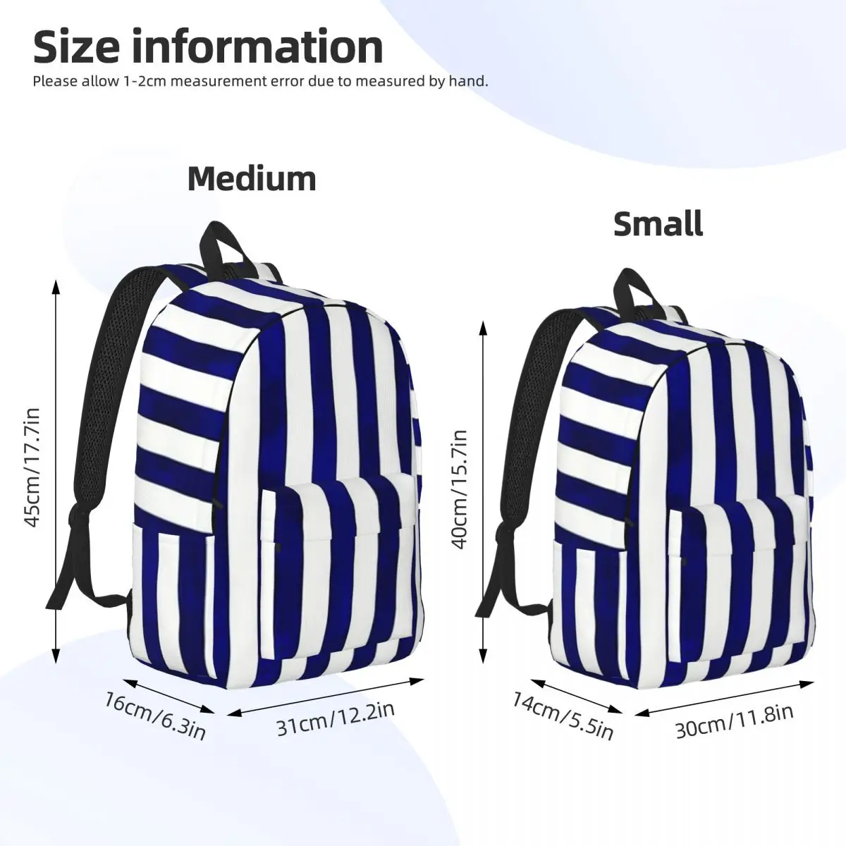 Classic Stripes Navy Blue And White Backpack Daypack Large Capacity Children BookBag School Bag Shoulder Bags for Men Women
Classic Stripes Navy Blue And White Backpack Daypack Large Capacity Children BookBag School Bag Shoulder Bags for Men Women