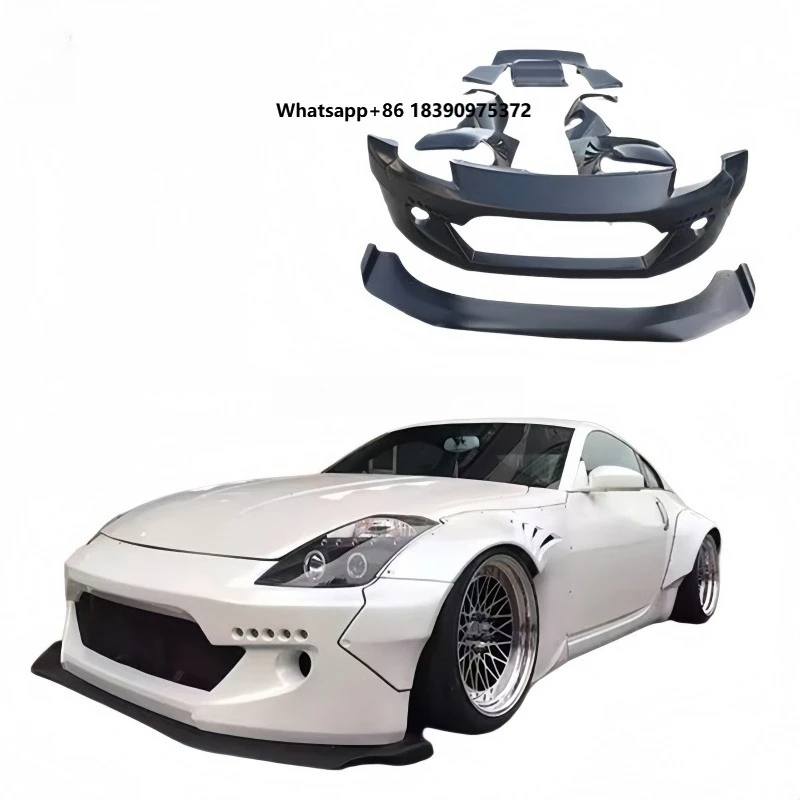 New for 350Z RB Wide-Body Kit Upgrade with Fiberglass Front Bumper Front Lip Fender Spoiler-Screw-On Universal Fitment
New for 350Z RB Wide-Body Kit Upgrade with Fiberglass Front Bumper Front Lip Fender Spoiler-Screw-On Universal Fitment