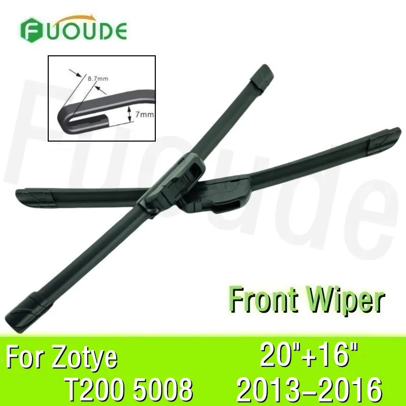 Wiper Blade For Zotye T200 5008 20"+16" Car Windshield Windscreen Rubber 2013-2016
Wiper Blade For Zotye T200 5008 20"+16" Car Windshield Windscreen Rubber 2013-2016