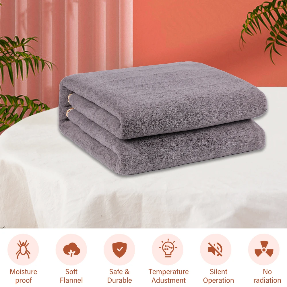 Electric Heated Blanket Heating Pad Warm Fleece Fabric Blanket Fast Heating Winter Body Warmer Cozy Mattress Cover
Electric Heated Blanket Heating Pad Warm Fleece Fabric Blanket Fast Heating Winter Body Warmer Cozy Mattress Cover