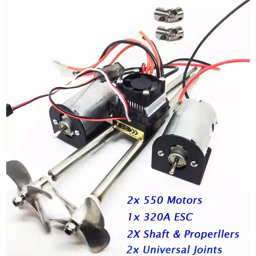 7.2-16V Nesting Boat 550 Motor Dual Power Set 320A Brushed Air-cooled Bidirectional Electrically Adjustable Remote Control Boat
7.2-16V Nesting Boat 550 Motor Dual Power Set 320A Brushed Air-cooled Bidirectional Electrically Adjustable Remote Control Boat