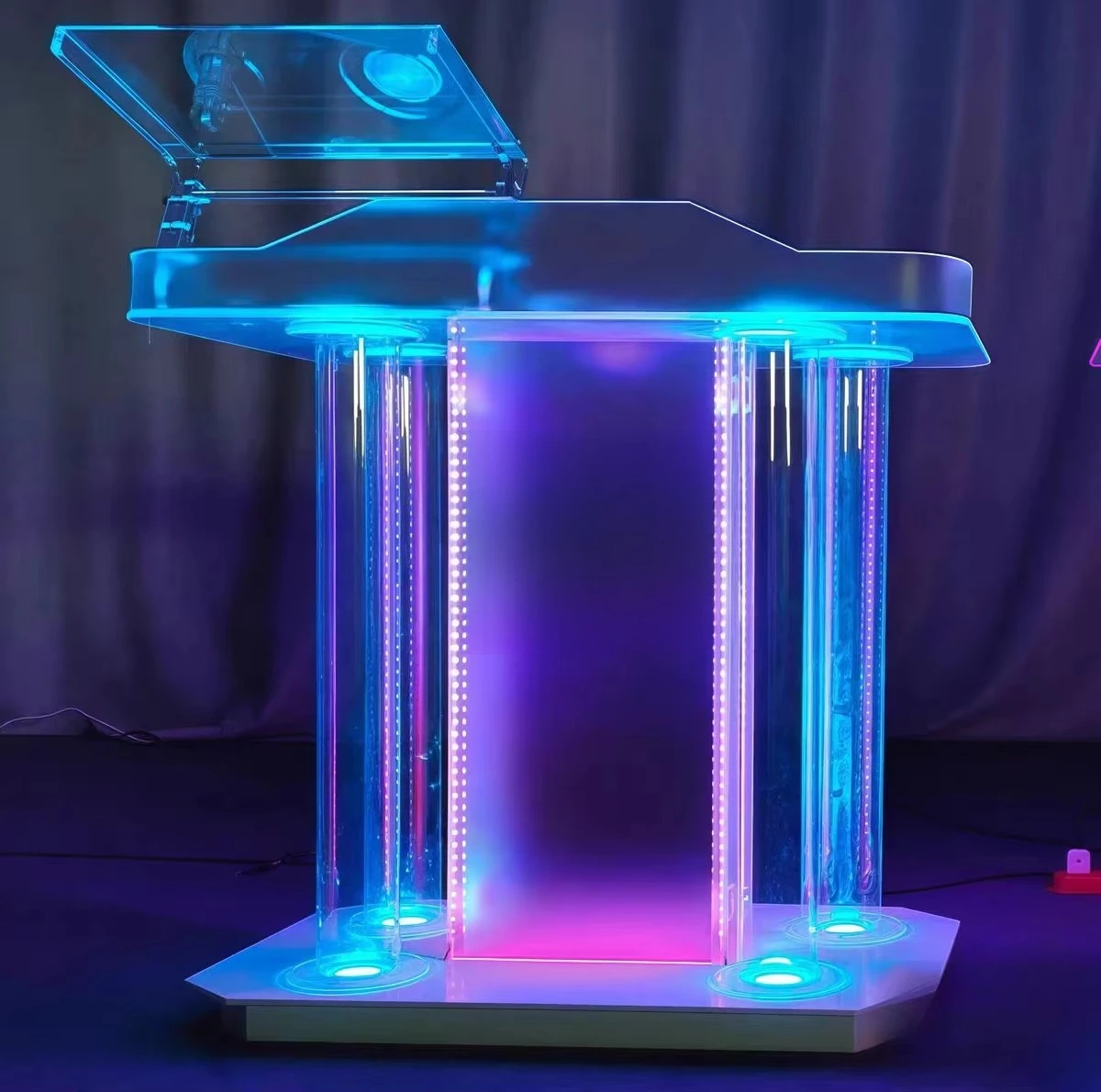 xg-Customizable Transparent Acrylic DJ Table Modern LED Luminous Lecture Table with Bar for School or Hotel Use@
xg-Customizable Transparent Acrylic DJ Table Modern LED Luminous Lecture Table with Bar for School or Hotel Use@