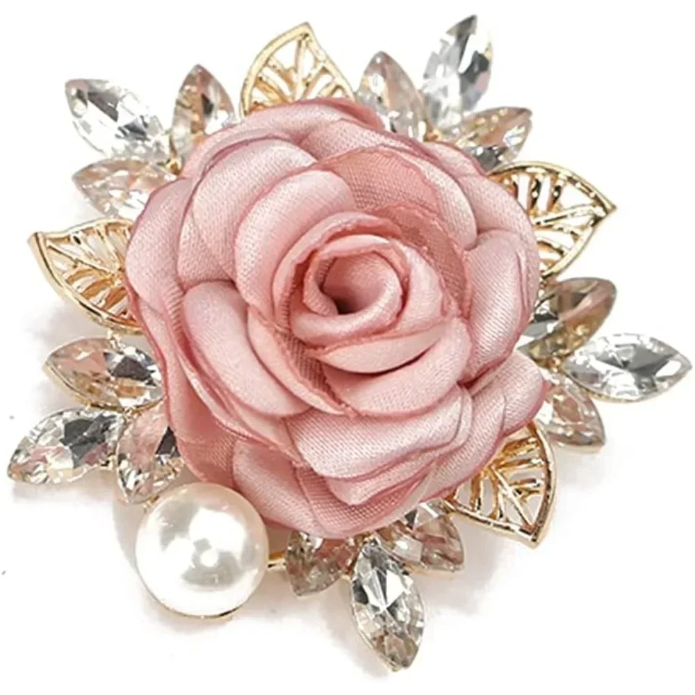Elegant Rose Flower Brooch Pin for Women Men Wedding Party Gentleman's Essentials Handmade Crystal Pearl Fabric Flower Lapel Pin
Elegant Rose Flower Brooch Pin for Women Men Wedding Party Gentleman's Essentials Handmade Crystal Pearl Fabric Flower Lapel Pin
