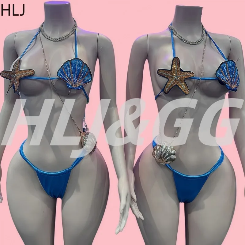 HLJ Sexy Shell Sequin Patchwork 2 Piece Bikinis Set Women Halter Backless Lace Up Tops + Underpants Female Swimwear 2025 New
HLJ Sexy Shell Sequin Patchwork 2 Piece Bikinis Set Women Halter Backless Lace Up Tops + Underpants Female Swimwear 2025 New