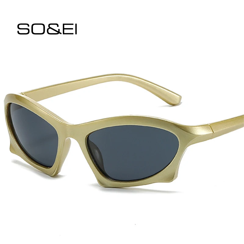 SO&EI Retro Irregular Cat Eye Sunglasses Women Fashion Punk Mirror Shades UV400 Goggles Men Outdoor Sports Driving Sun Glasses
SO&EI Retro Irregular Cat Eye Sunglasses Women Fashion Punk Mirror Shades UV400 Goggles Men Outdoor Sports Driving Sun Glasses
