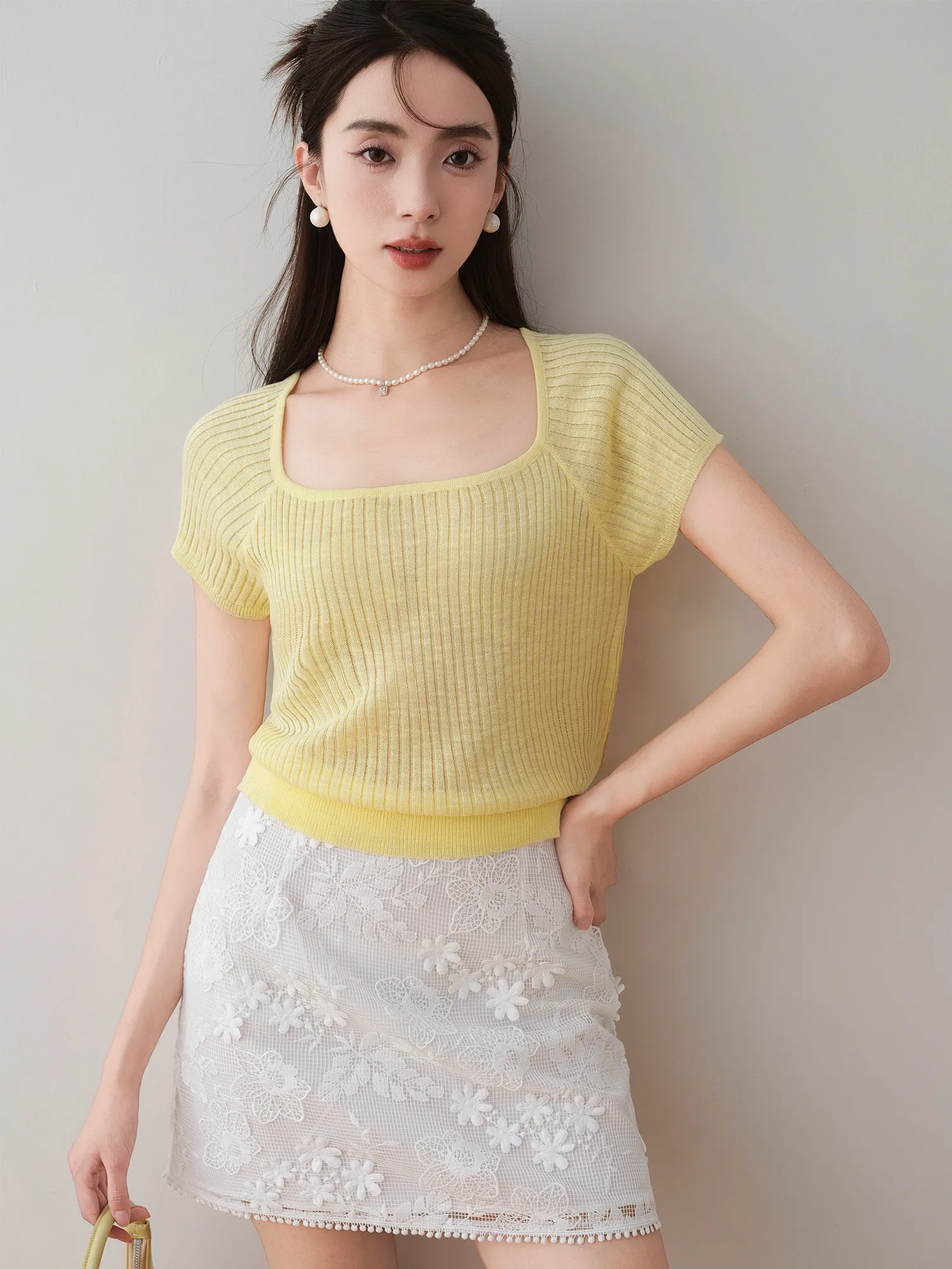 Футболка Ronron Summer 2024 с квадратным вырезом, тонкая вязаная, однотонная, утягивающая, универсальная, базовая, с коротким рукавом
Футболка Ronron Summer 2024 с квадратным вырезом, тонкая вязаная, однотонная, утягивающая, универсальная, базовая, с коротким рукавом