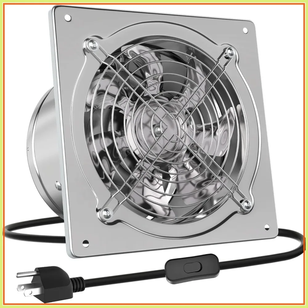 8 Inch Wall Mounted Exhaust Fan, 576CFM Garage Ventilation Fan with Backdraft Damper, Silver
8 Inch Wall Mounted Exhaust Fan, 576CFM Garage Ventilation Fan with Backdraft Damper, Silver