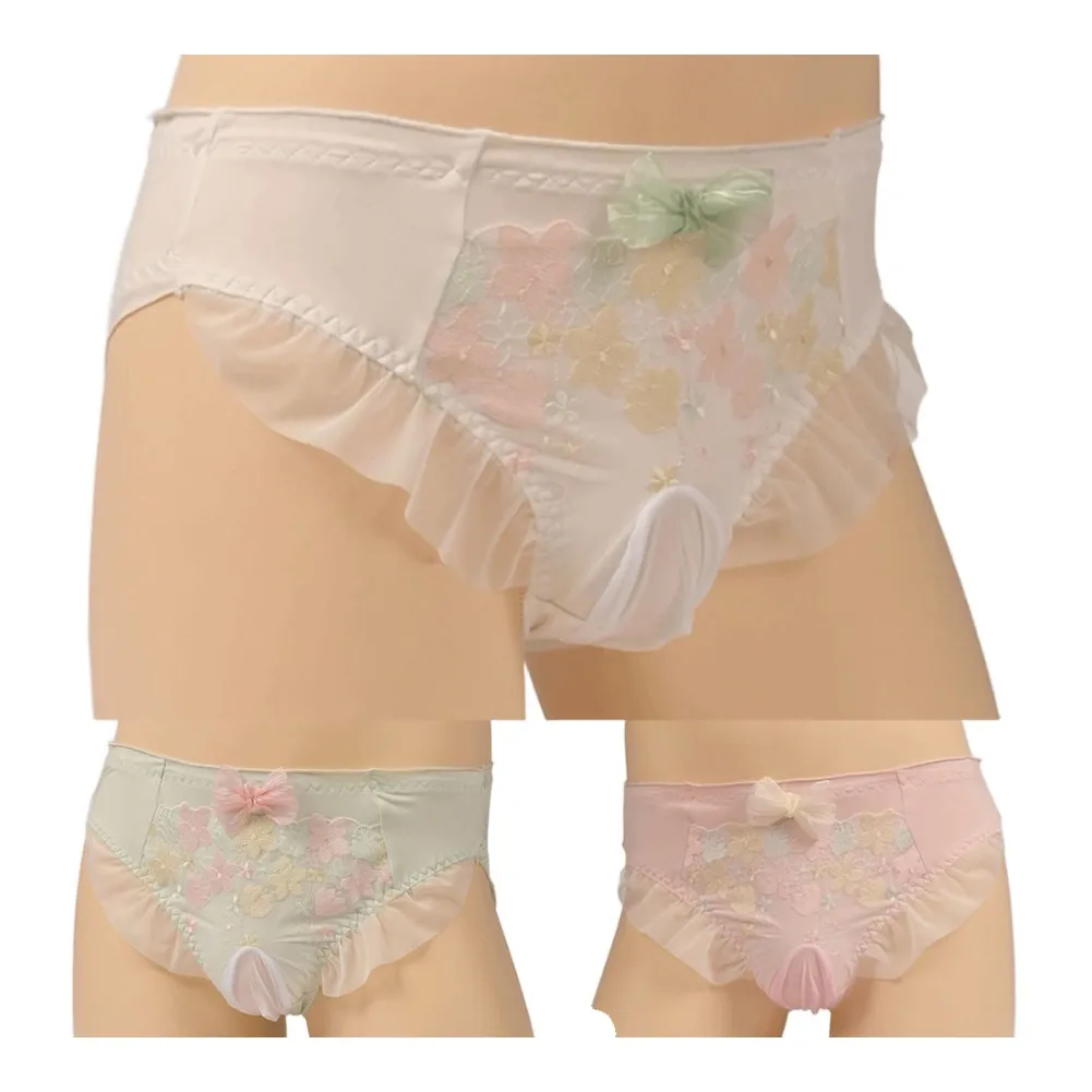 Men's Sweet Flowers Bowknot Lace Bulge Pouch See Through Briefs Fashion Sexy Hot Man Underwear Underpants
Men's Sweet Flowers Bowknot Lace Bulge Pouch See Through Briefs Fashion Sexy Hot Man Underwear Underpants