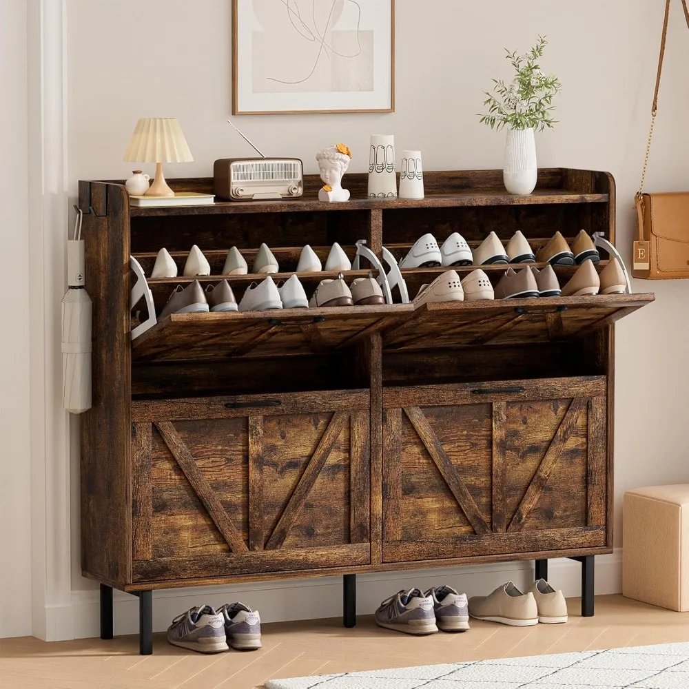 Shoe Cabinet Storage for Entryway, Narrow Shoe Rack Cabinet with 4 Flip Drawers, Freestanding Hidden Shoe Rack Storage Organize
Shoe Cabinet Storage for Entryway, Narrow Shoe Rack Cabinet with 4 Flip Drawers, Freestanding Hidden Shoe Rack Storage Organize