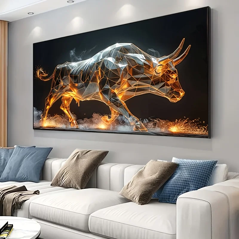 Frameless 3D Effect Luminous Bull Print Art Canvas,Modern Wall Art Poster,Lighted Bull Print,Home Decor,Living Room Decoration
Frameless 3D Effect Luminous Bull Print Art Canvas,Modern Wall Art Poster,Lighted Bull Print,Home Decor,Living Room Decoration