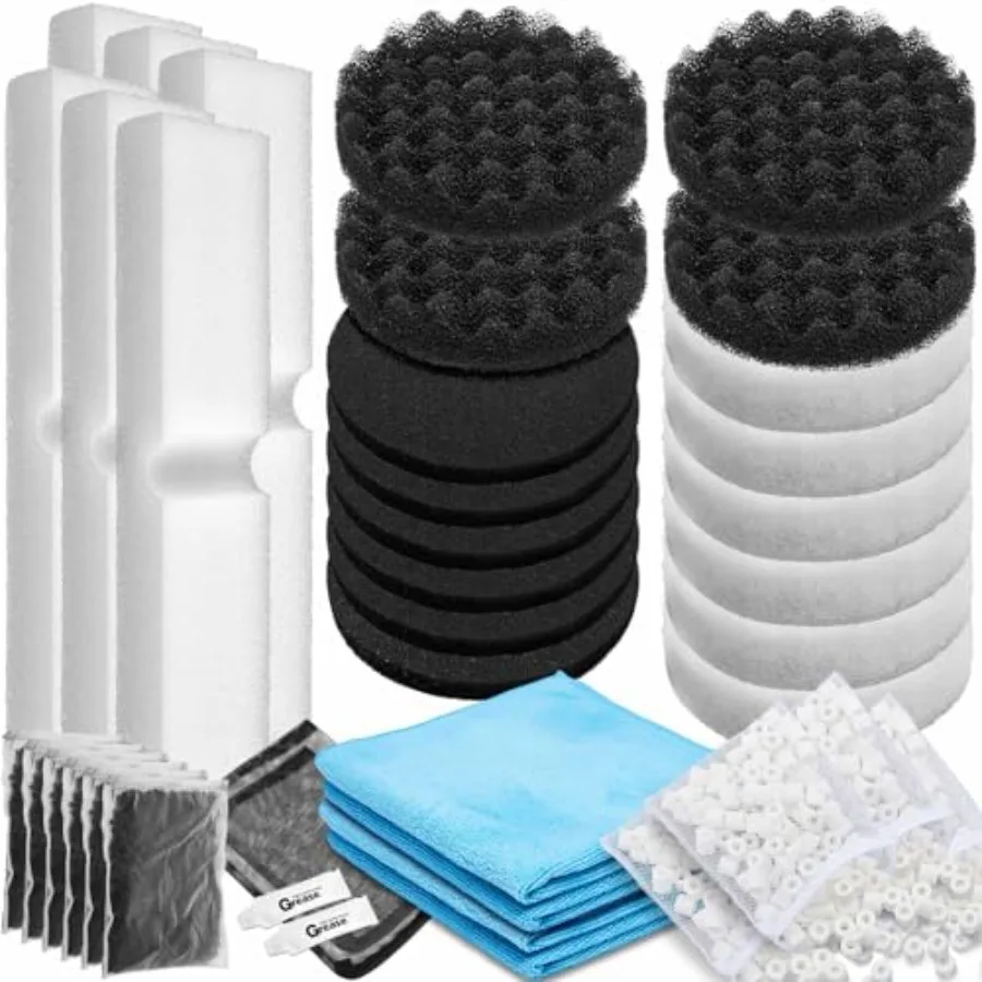 38 Pcs Compatible with Fluval Fx4/Fx5/Fx6, Aquarium Filter Media Kit, Carbon Foam Pad, Bio Sponge Pads, Activated Carbon, Foam
38 Pcs Compatible with Fluval Fx4/Fx5/Fx6, Aquarium Filter Media Kit, Carbon Foam Pad, Bio Sponge Pads, Activated Carbon, Foam