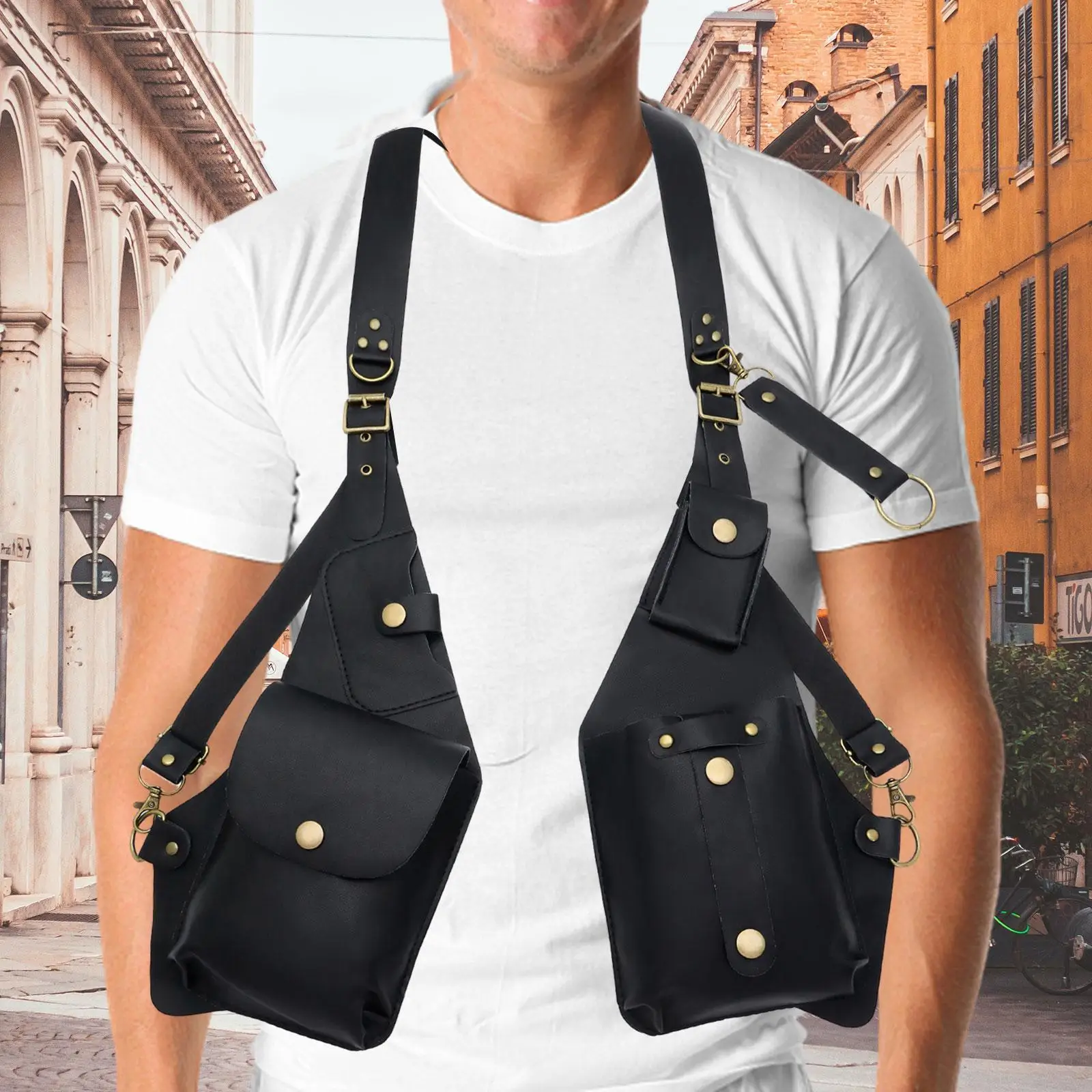 Underarm Shoulder Bag PU Leather Backpack for Costume Parties Outdoor Travel
Underarm Shoulder Bag PU Leather Backpack for Costume Parties Outdoor Travel