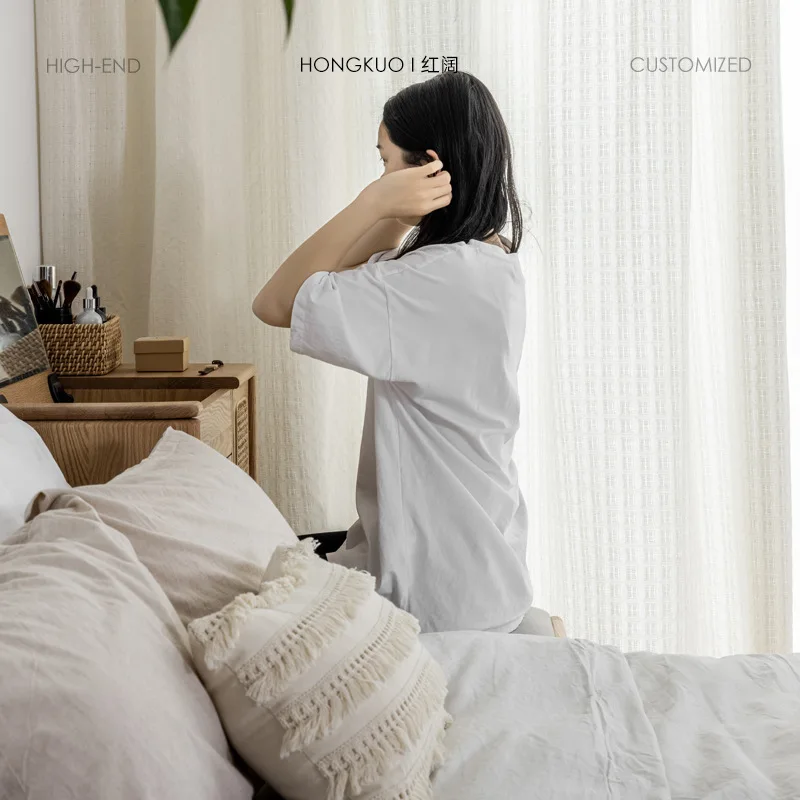Japanese style modern simplicity Curtain for Living Room Bedroom Dining Room Oxygen gauze field Translucent window screen window
Japanese style modern simplicity Curtain for Living Room Bedroom Dining Room Oxygen gauze field Translucent window screen window