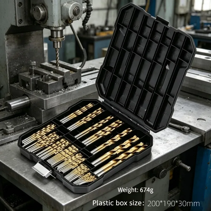 Titanium Coated Drill Bit Set 99pcs High Speed Durable Mixed Bits For Metal Wood Plastic Aluminum Alloy Workshop Storage Tools
Titanium Coated Drill Bit Set 99pcs High Speed Durable Mixed Bits For Metal Wood Plastic Aluminum Alloy Workshop Storage Tools