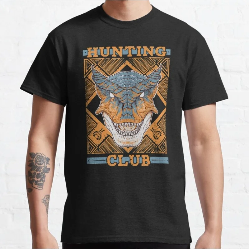 Tigrex Monster Hunter World Hunting Club Gift t shirt for gamer 100% cotton Short Sleeve Graphic Clothes All size top S-6XL
Tigrex Monster Hunter World Hunting Club Gift t shirt for gamer 100% cotton Short Sleeve Graphic Clothes All size top S-6XL