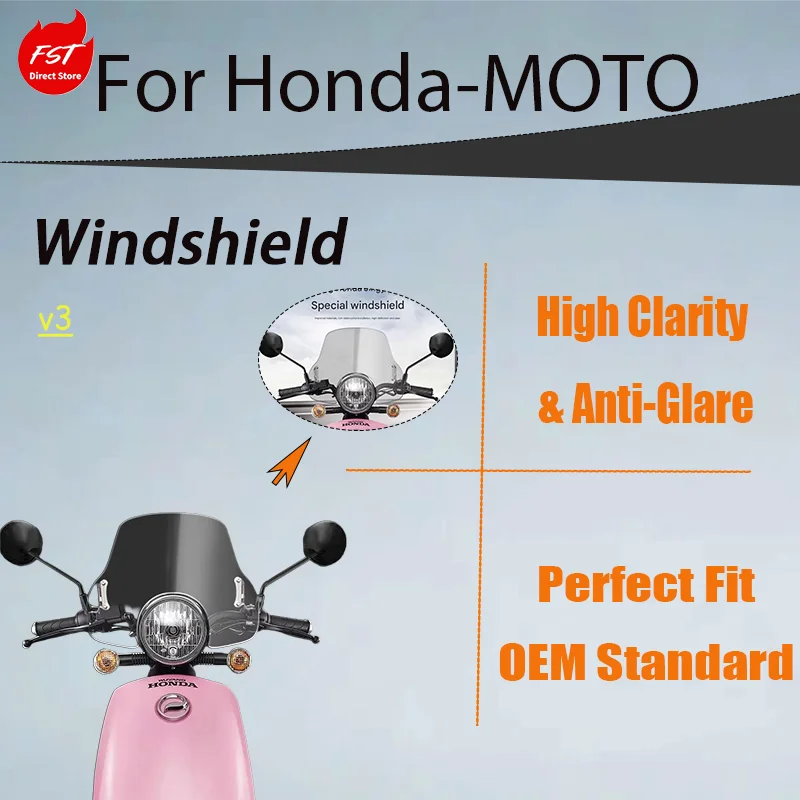 Modified Wind Deflector for 2025 Honda Today 50 & Wuyang Honda V3 Electric Scooter
Modified Wind Deflector for 2025 Honda Today 50 & Wuyang Honda V3 Electric Scooter