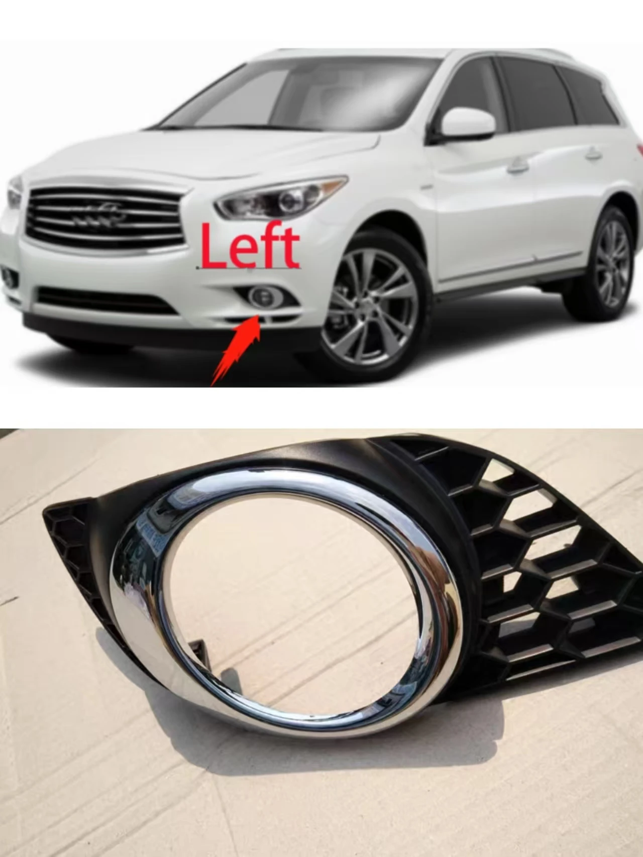 Front Bumper Fog Light Covers For Infiniti JX35 QX60 2013-2016 62257-3JA0A 62256-3JA0A
Front Bumper Fog Light Covers For Infiniti JX35 QX60 2013-2016 62257-3JA0A 62256-3JA0A