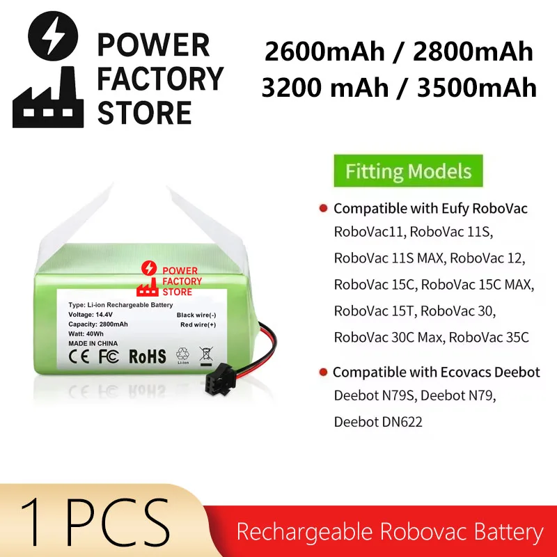 Новый сменный литий-ионный аккумулятор 4S1P 14,4 В 3500 мАч для Conga Excellence 990 950 1090 1790 1990 Ecovacs Deebot N79 Eufy RoboVac
Новый сменный литий-ионный аккумулятор 4S1P 14,4 В 3500 мАч для Conga Excellence 990 950 1090 1790 1990 Ecovacs Deebot N79 Eufy RoboVac