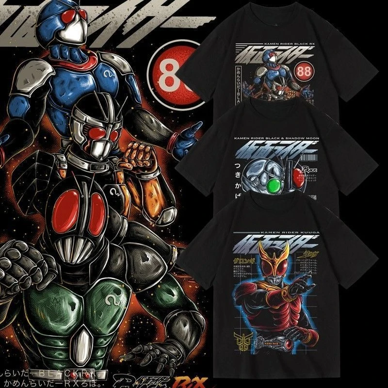 Japanese Style Kamen Knight Printing Tide Brand Short Sleeve Loose Summer Round Neck Cotton Printing T-shirt Men and Women Bf
Japanese Style Kamen Knight Printing Tide Brand Short Sleeve Loose Summer Round Neck Cotton Printing T-shirt Men and Women Bf