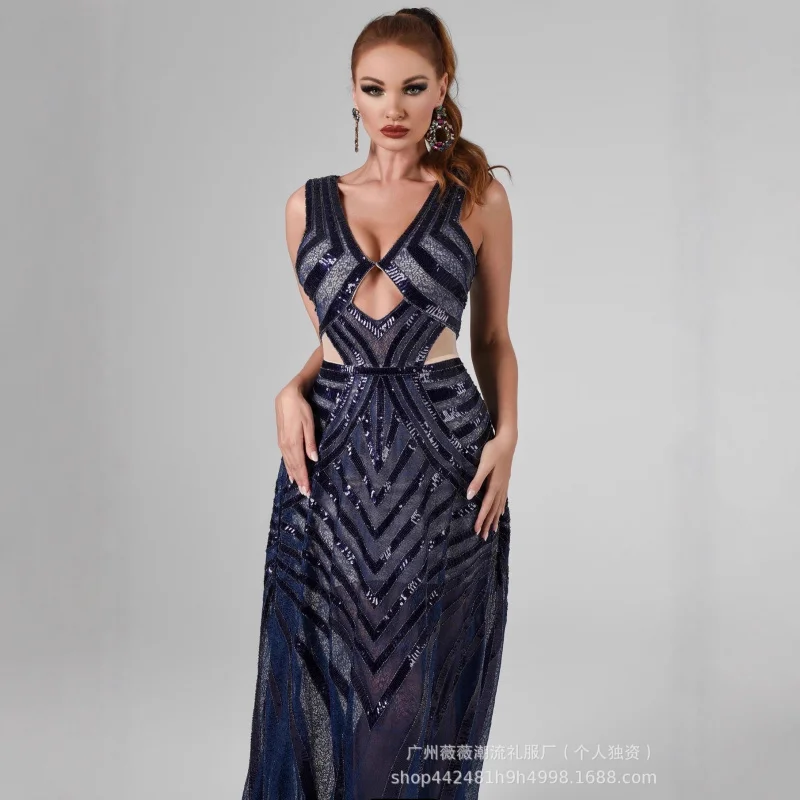 New Arrival Women's FashionVSexy Sequin Lace CollarAVintage Mermaid Sparkling Evening Dress for Banquet and Bar
New Arrival Women's FashionVSexy Sequin Lace CollarAVintage Mermaid Sparkling Evening Dress for Banquet and Bar