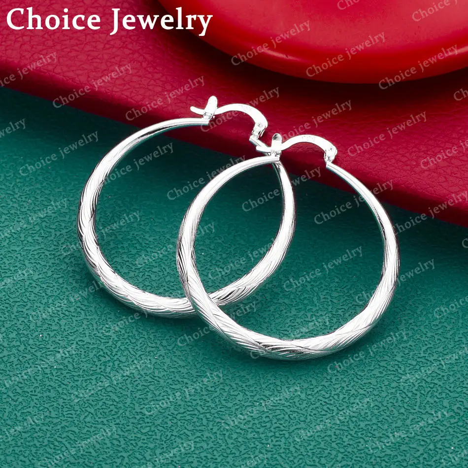 925 Sterling Silver Wedding 40mm Hoop Earrings Beautiful High Quality Jewelry For Women Daily Wear And Trend Gift
925 Sterling Silver Wedding 40mm Hoop Earrings Beautiful High Quality Jewelry For Women Daily Wear And Trend Gift
